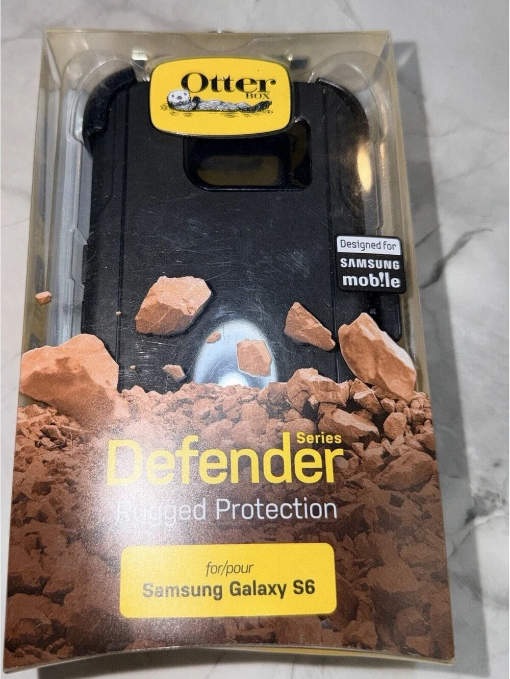 OtterBox Defender Case + Belt Clip Holster Samsung Galaxy S6 Black NEW